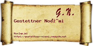 Gestettner Noémi névjegykártya